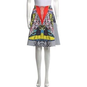 Clover Canyon Women’s A-Line Skirt Neoprene Knee length Printed Size Medium USA